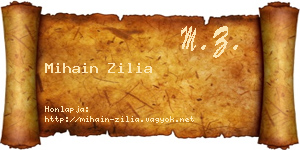 Mihain Zilia névjegykártya